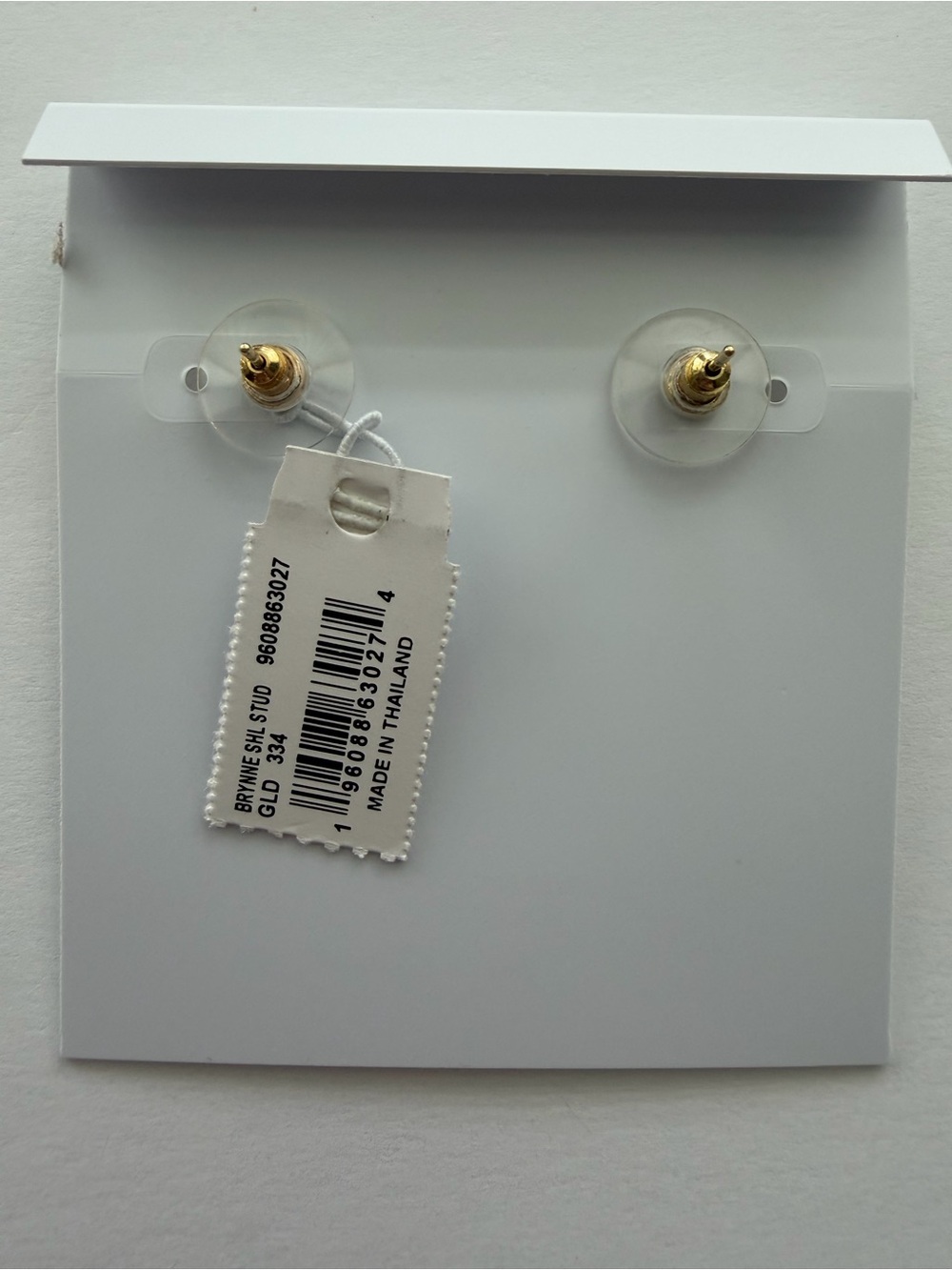 Kendra Scott Brynne Shell Stud Green Gold Earrings - Picture 3 of 8